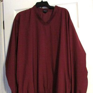 Vintage IZOD GOLF Burgundy Nylon Pullover Windbreaker Size L